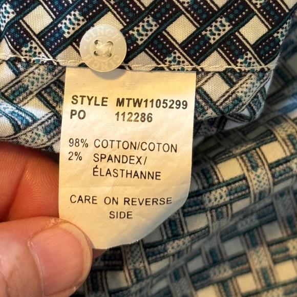 Cinch Shirt Men Med Blue Button Down Western Cowboy Rodeo Farm Workwear Preppy - Picture 7 of 9